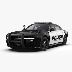 3D model Dodge Charger Daytona Sedan Police 2025