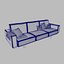 Ledersofa für Wohnzimmer