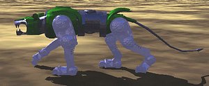 3d model green lion