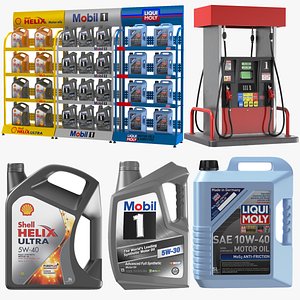 Two Detailed Gas Station Equipment