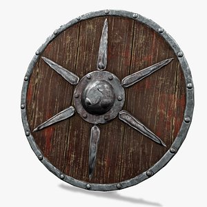 Game Ready Low Poly Fantasy Shield 3D model