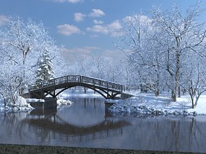 Winter Snow Scene 3D model