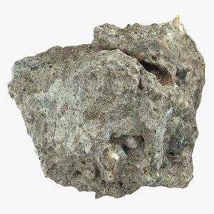 broken concrete piece 09 3D