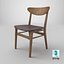 3D Leather Wooden Chair