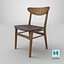 3D Leather Wooden Chair