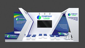 3D booth 9x4 model