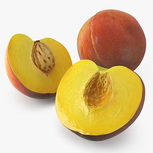 peach fruit 3D model