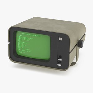 3D Vintage DVK-2 Computer Monitor