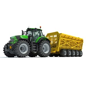 Tractor with Cane Trailer