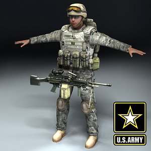 army infantry 3d model