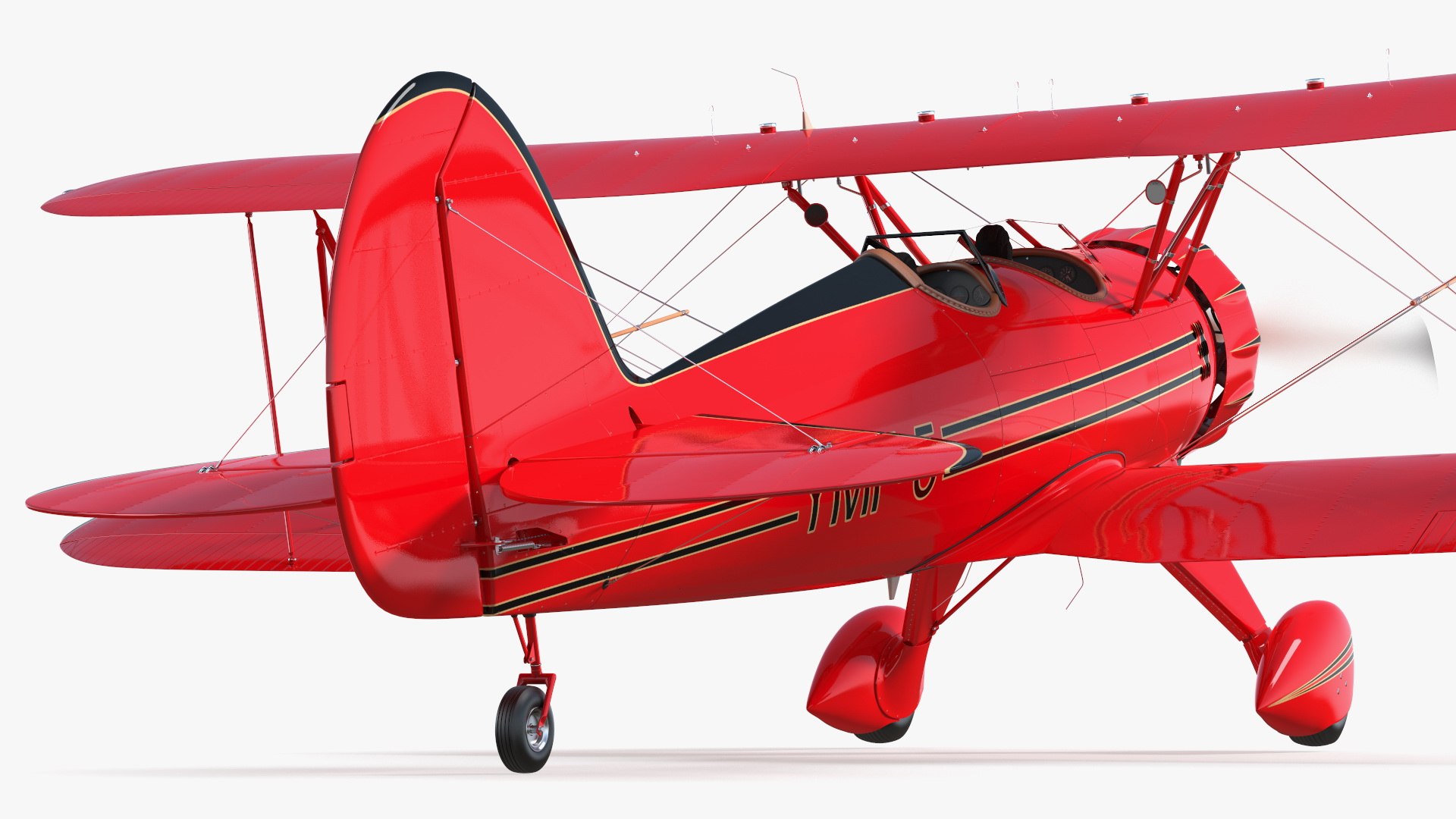 Spirit of 30A Coastal Biplane YMF-5 Manned Flying Rigged 3D model ...