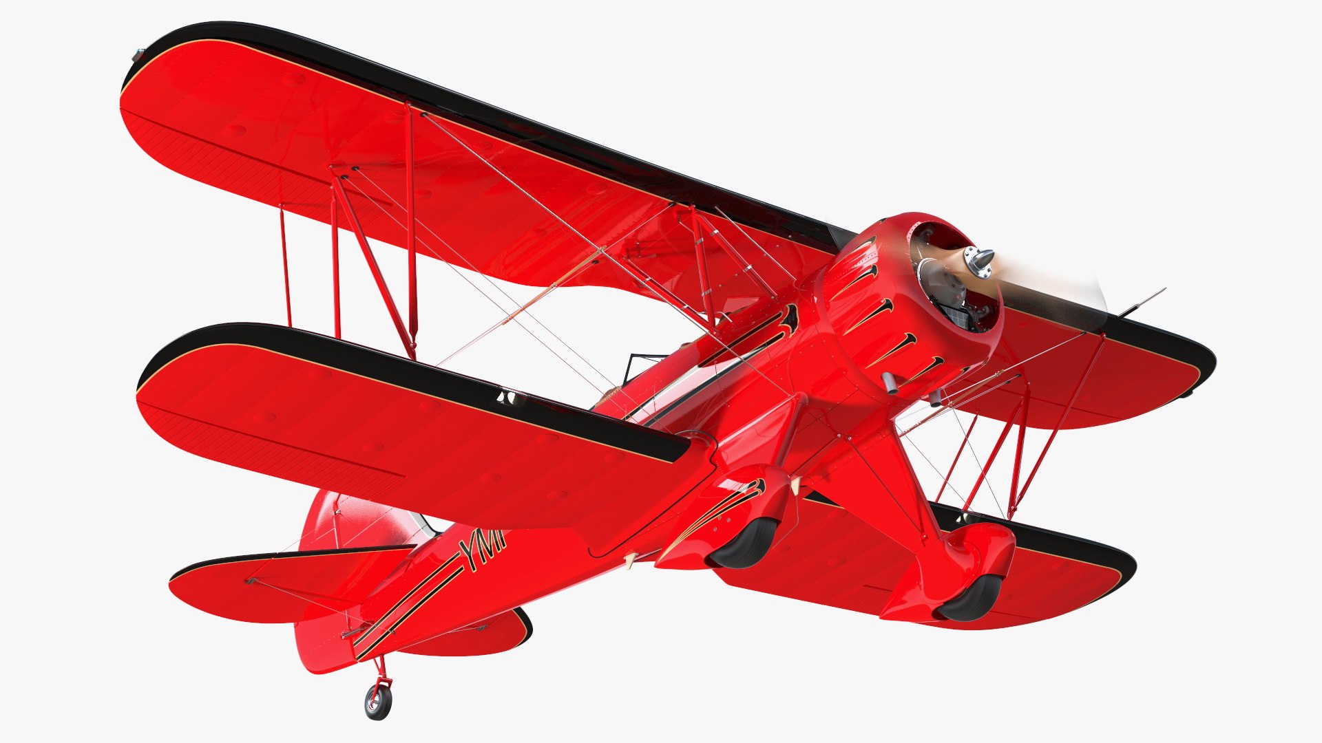 Rigged Vintage American Aircrafts Collection 2 3D model preview