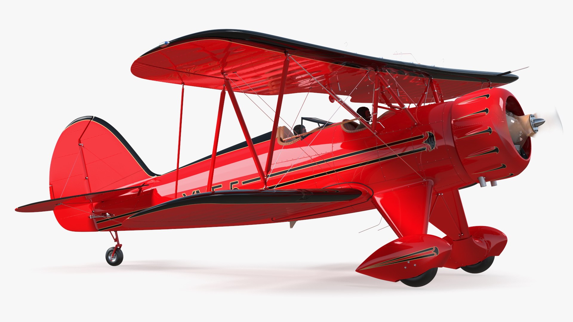 Spirit of 30A Coastal Biplane YMF-5 Manned Flying Rigged 3D model ...