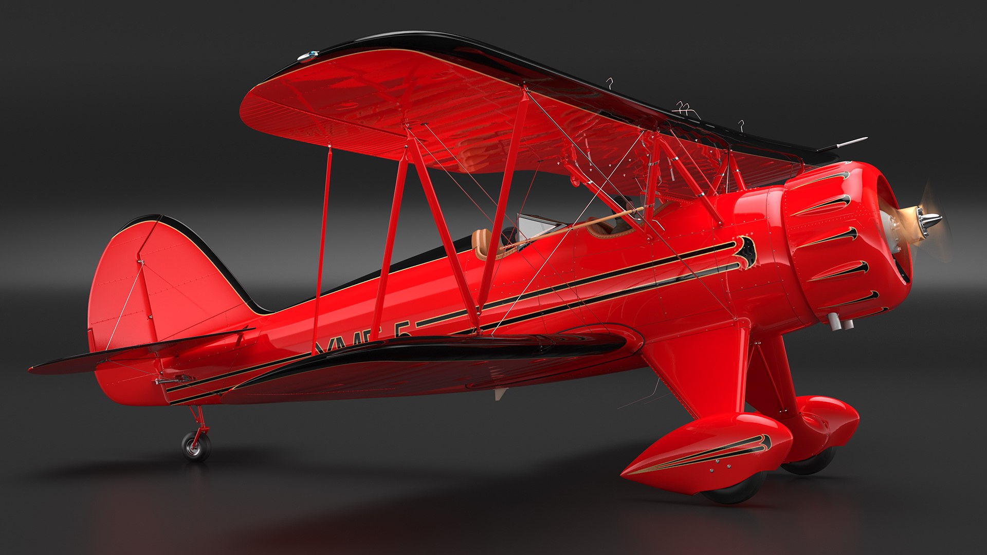 Spirit of 30A Coastal Biplane YMF-5 Manned Flying Rigged 3D model ...