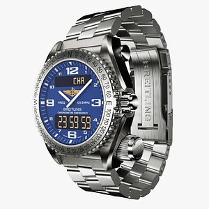Breitling Emergency Blue-virtual 3d model
