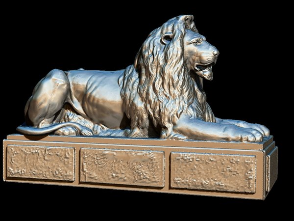 square london lion statues 3D