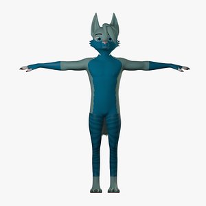 3D Furry Fox model