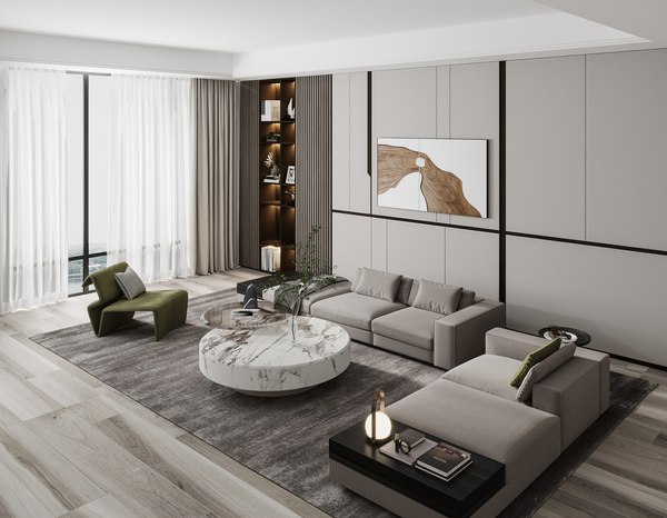 Modern living room model - TurboSquid 2022891