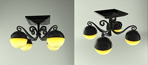 3D chandelier lights model