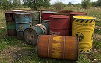 Metal Drums  Barrels  Various Textures 3D Model
