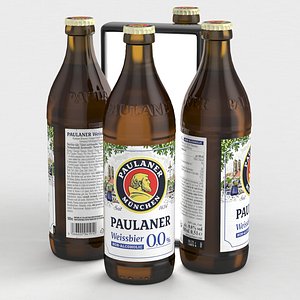 3D model Beer Bottle Paulaner Weissbier Non-Alcoholic 500ml 2022