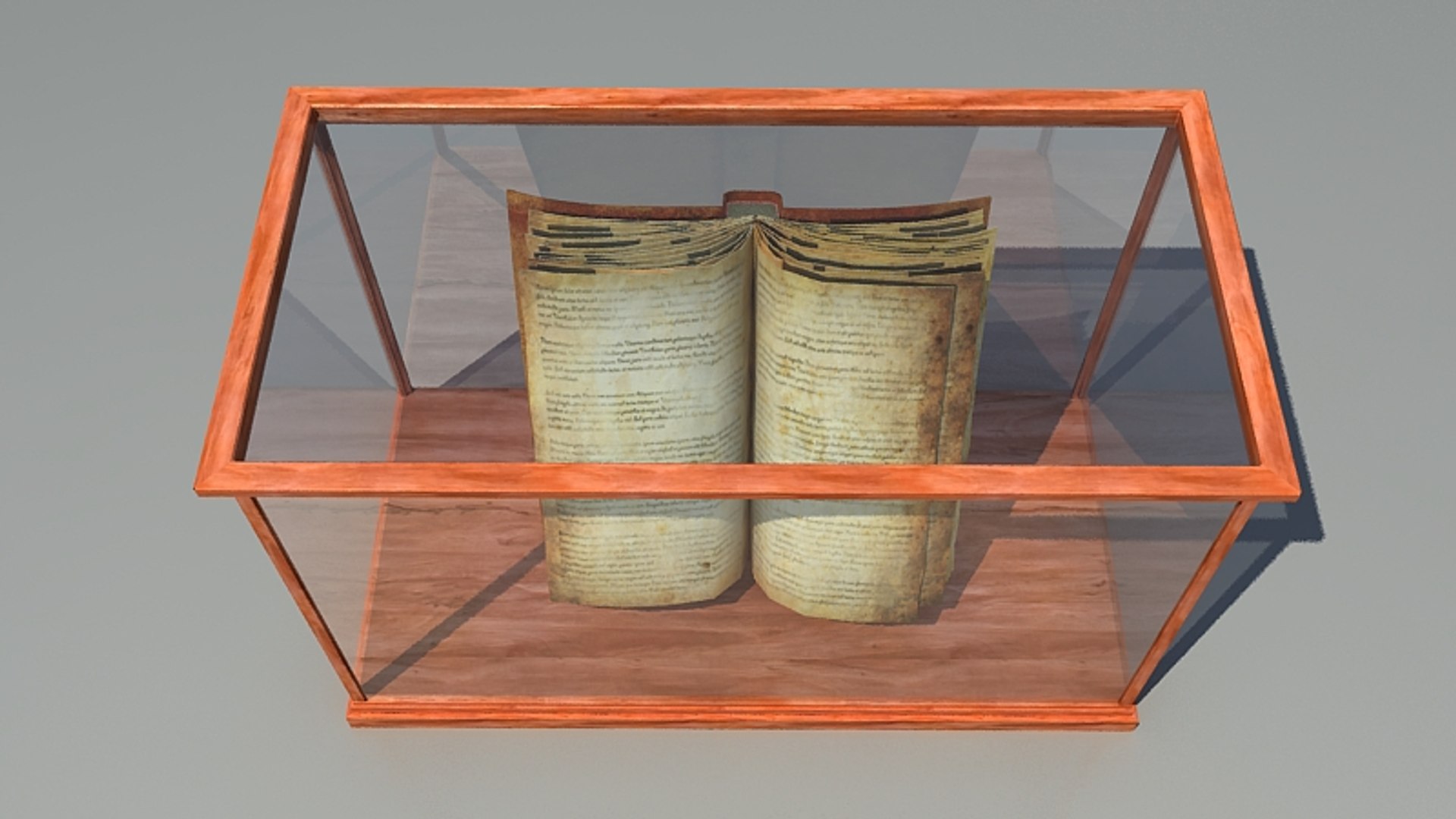 Antique Book Display Case 3d Max
