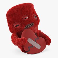 Fuggler Alien Love Fugg Plush Red Fur Rigged for Cinema 4D