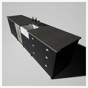 Kitchen units 3D model
