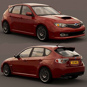 3D model subaru impreza wrx sti 2008