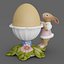 Leaves Bunny Egg Cup 06