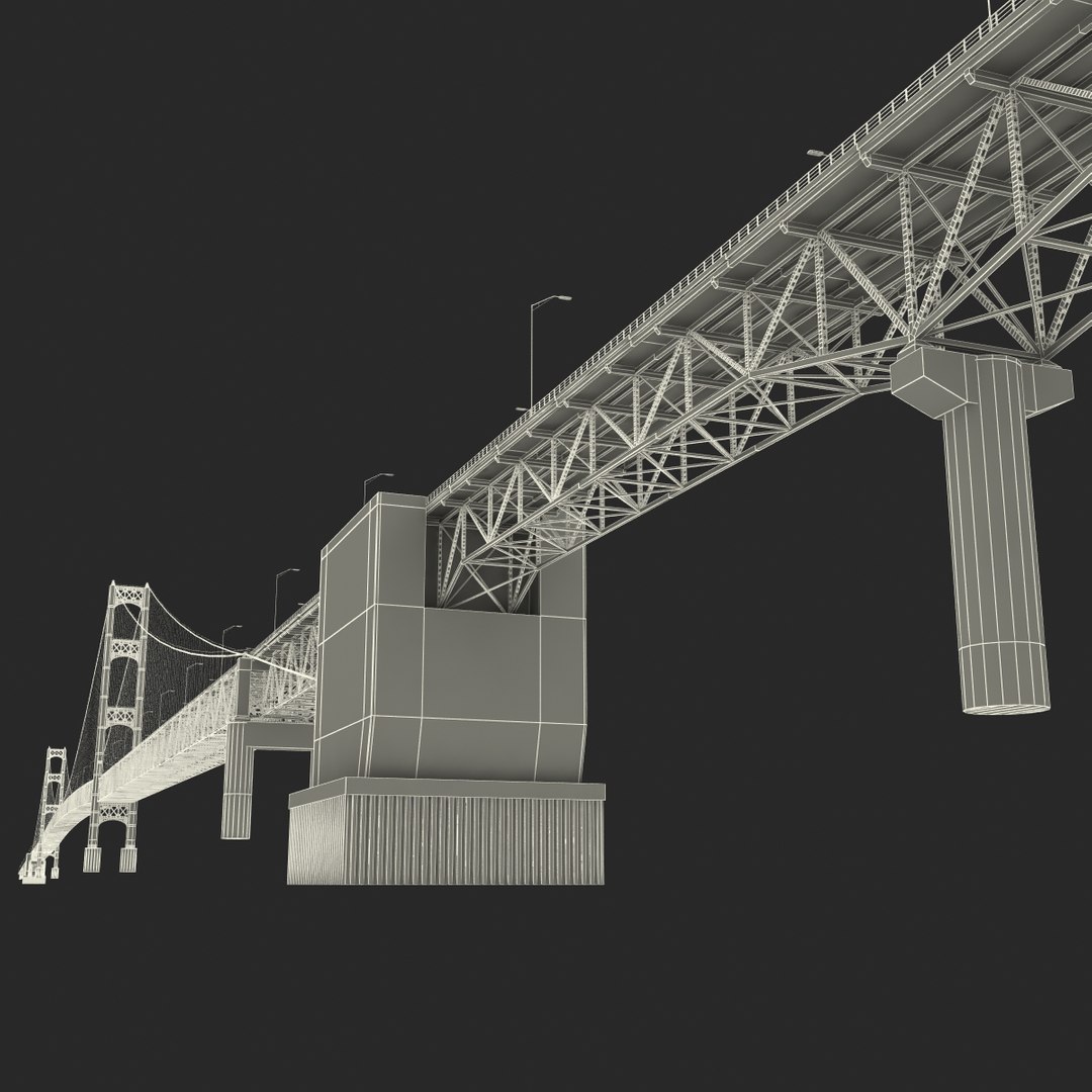 3d Model Mackinac Bridge