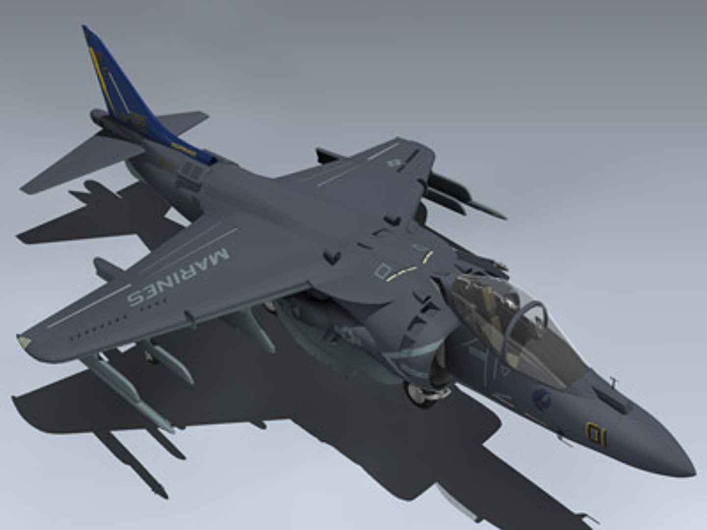 3d Model Av-8b Super Harrier Vma-513