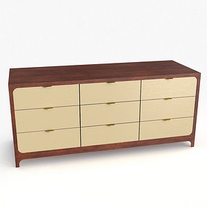 3D Paterson Lacquered Ivory Dresser model