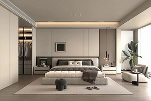 3D Modern bedroom