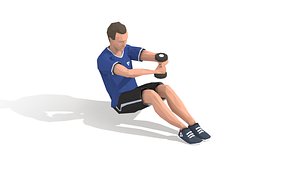 animations exercise man 3D model