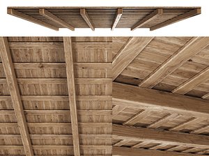 Stright Wooden Ceiling V5 3D