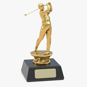 Golfer Trophy Golden model