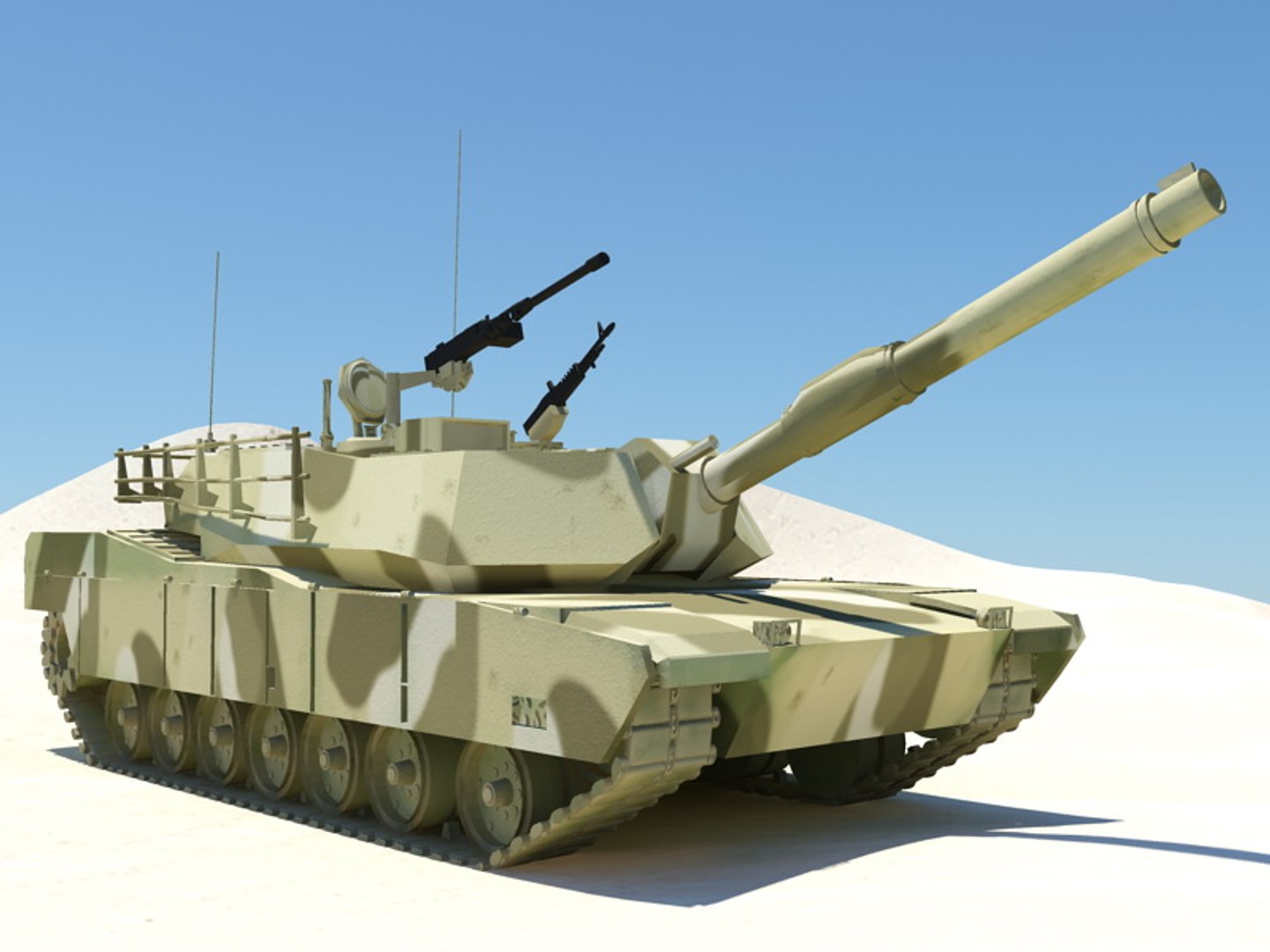 3d M1a1 Tank Model