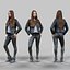 3d girl leather