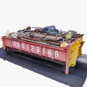 3d model photoscaned dumpster