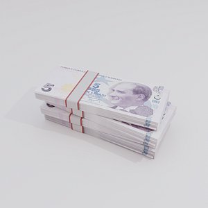 3D 5 Turkey Turkish lira Currency