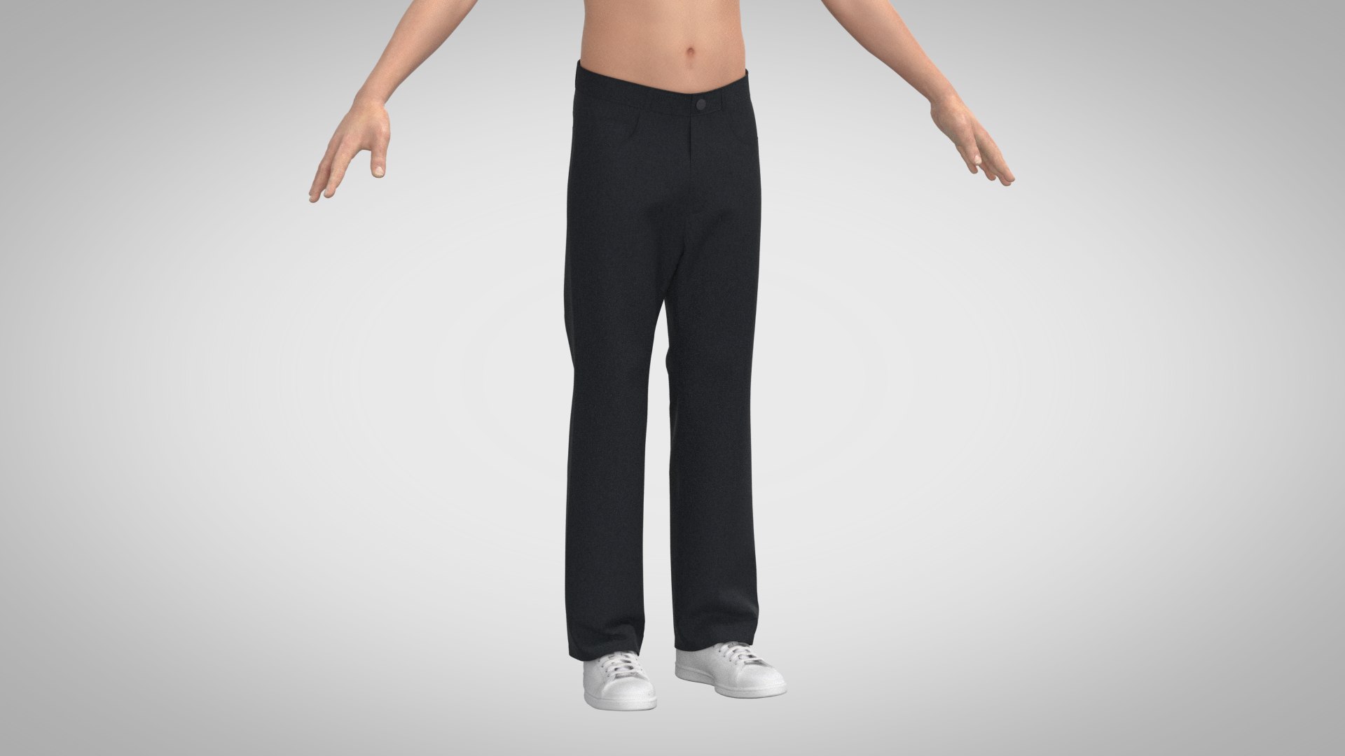 3D contoured straight-leg jeans [PT0087]