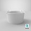 Paper Food Bowl with Clear Lid for Soup for Salad 32 Oz 1000 ml Mockup