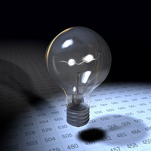 typical light bulb 3d c4d