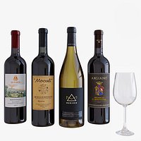 Wine bottle set 3