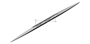 3D model racing shell rowing