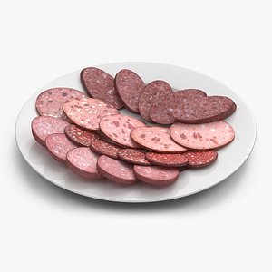 Assorted Deli Meats Platter 3D model