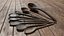 8 Old Wooden Cooking Spoons Ladles Rustic Antique Hand Made Carved Worn Kitchen Vintage Tool 8K PBR