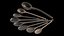 8 Old Wooden Cooking Spoons Ladles Rustic Antique Hand Made Carved Worn Kitchen Vintage Tool 8K PBR