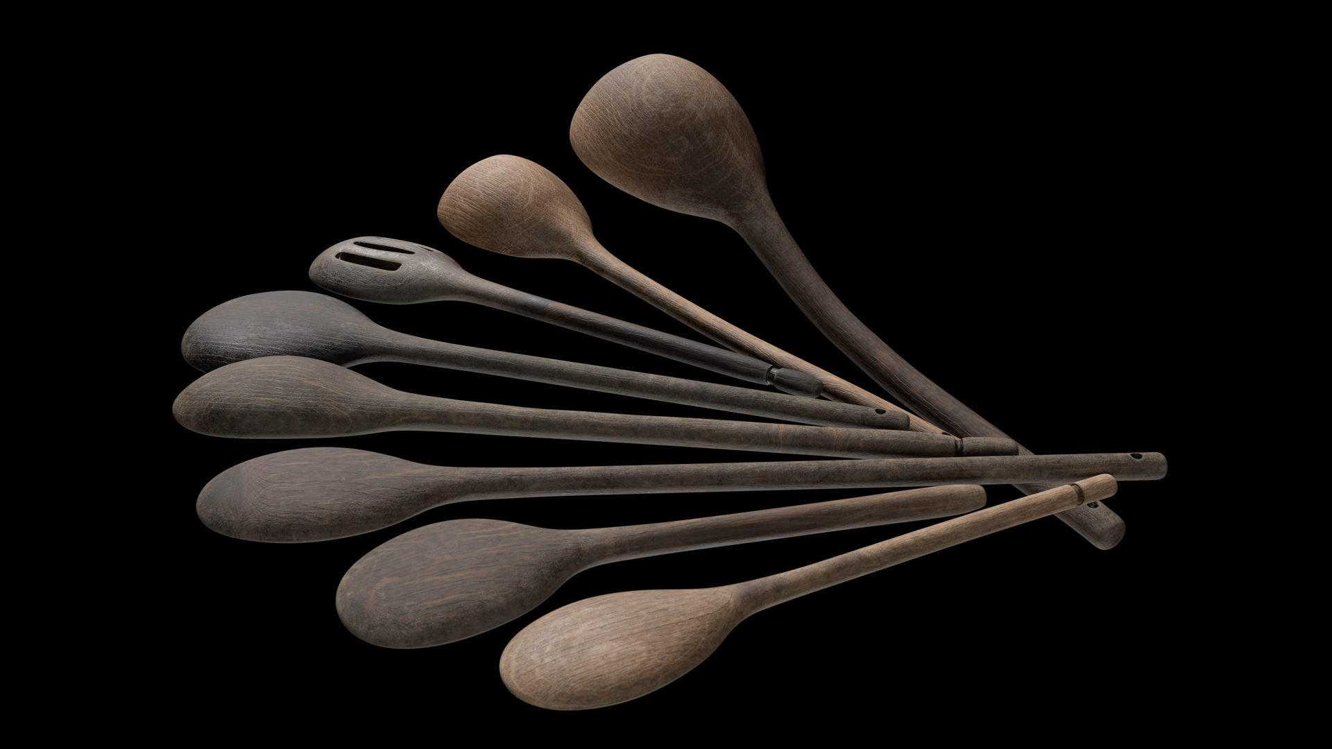8 Old Wooden Cooking Spoons Ladles Rustic Antique Hand Made Carved Worn Kitchen Vintage Tool 8K PBR 3D model https://p.turbosquid.com/ts-thumb/0j/16SJut/Zd/turntable3/png/1755765937/1920x1080/turn_fit_q99/b957901d1051e75338715803d281978b37a265f0/turntable3-1.jpg